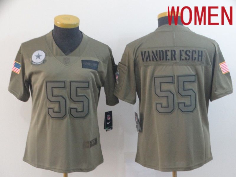 Women Dallas cowboys #55 Vander esch Nike Camo 2019 Salute to Service Limited NFL Jerseys->women nfl jersey->Women Jersey